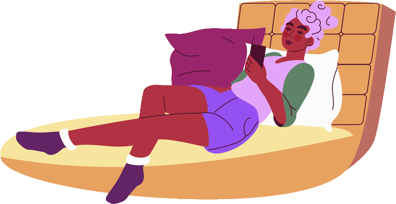 imagen persona en colchon alto