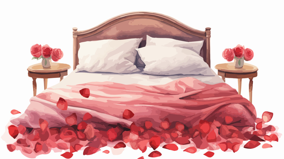 imagen de cama con flores