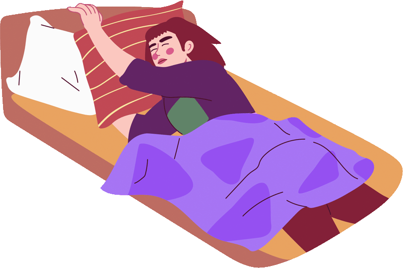 imagen de persona en colchon