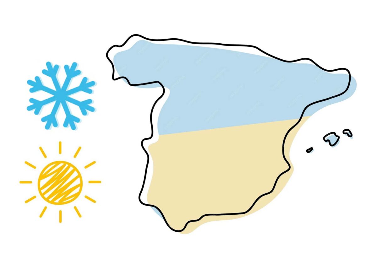 dibujo con mapa-climatologia españa