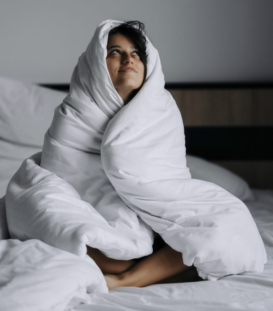 imagen de persona arropada