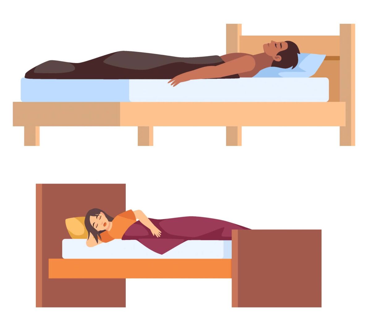 dibujo posturas para dormir